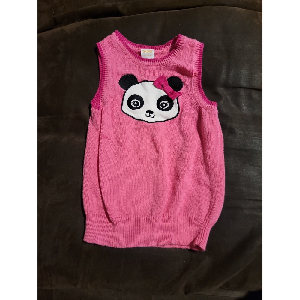 Gymboree panda academy sweater vest size XS 3 4